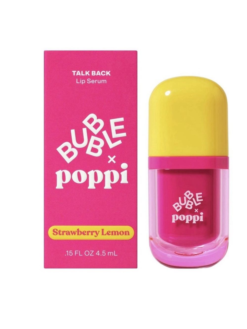 🔥 2/20: Limited edition  BUBBLE x poppi Strawberry Lemon Lip Serum 4.5ml